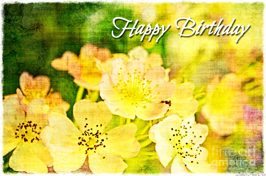 Missouri Wildflower Mix 3 -  Happy Birthday Card Photograph by Debbie Portwood
