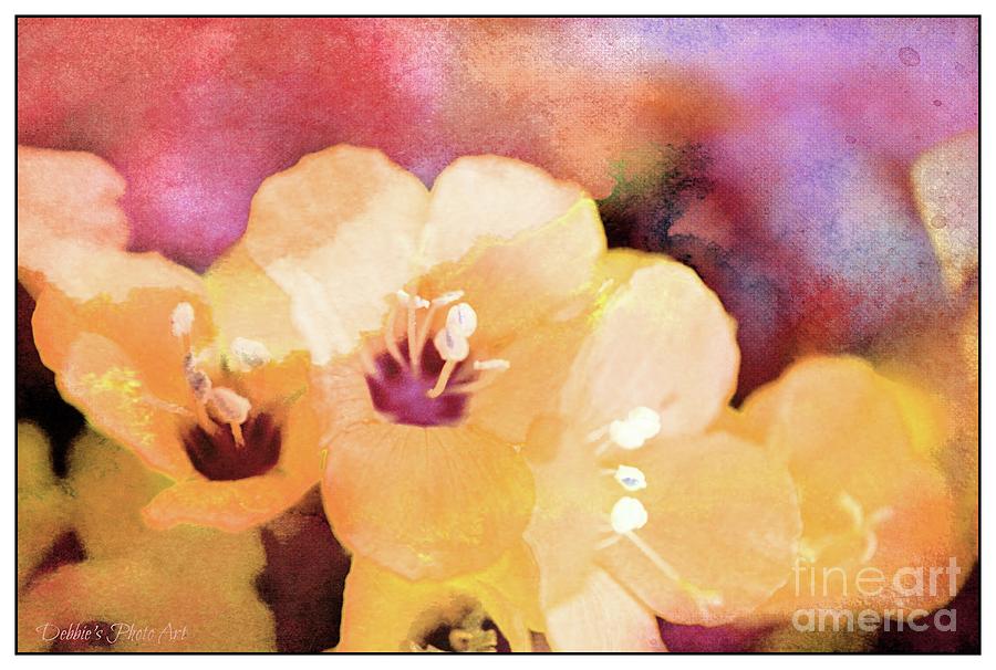 Missouri Wildflowers 5  - Polemonium reptans -  Digital Paint 6 Photograph by Debbie Portwood