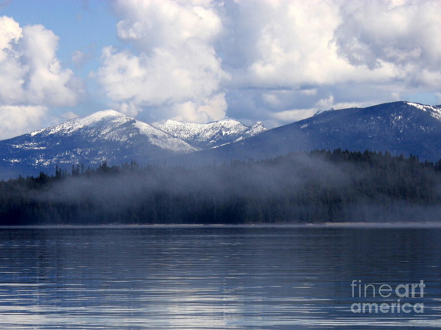 Mist and Clouds over Priest Lake Photograph by Carol Groenen