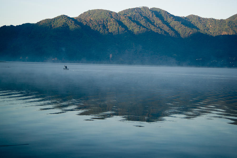 Volcano Photograph - Mist on Lake Atitlan Guatemala by Douglas Barnett
