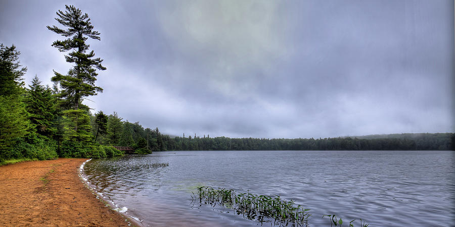 Mist over Nicks Lake Photograph by David Patterson