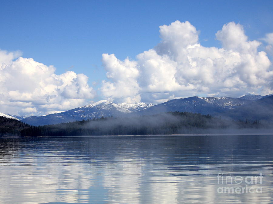 Mist over Priest Lake Photograph by Carol Groenen