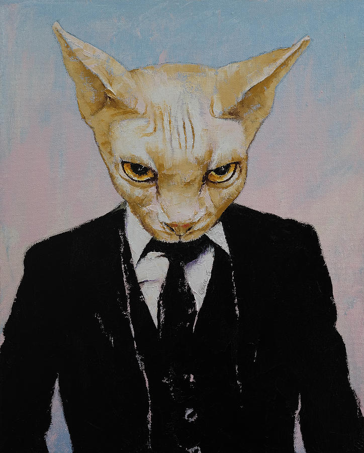 Cat Painting - Mister Cat by Michael Creese