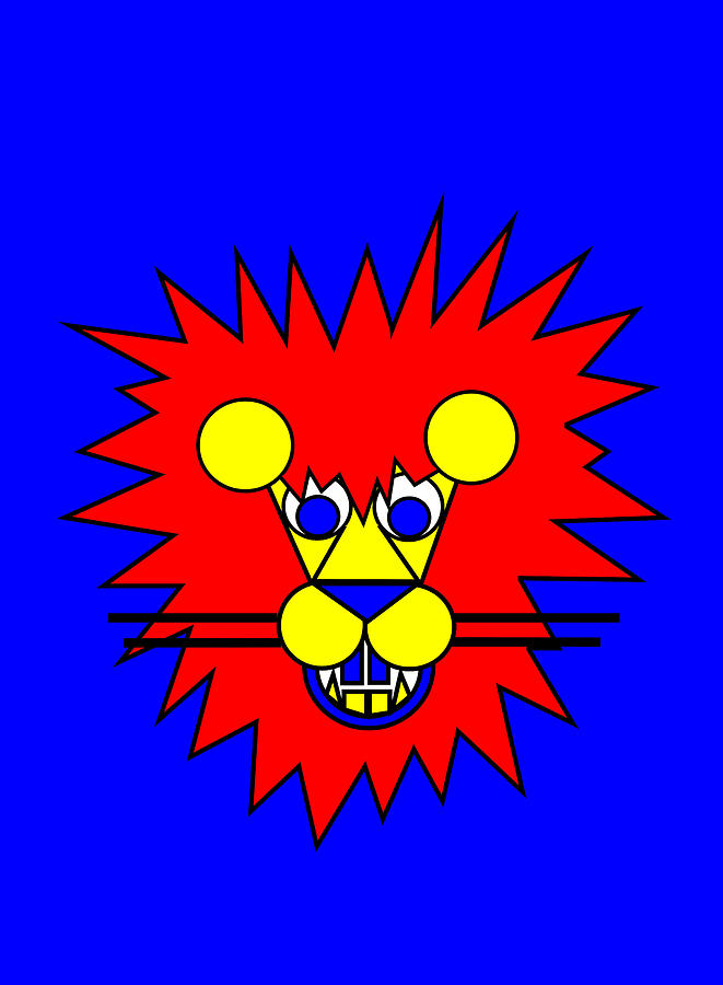 Mister Lion Digital Art by Asbjorn Lonvig