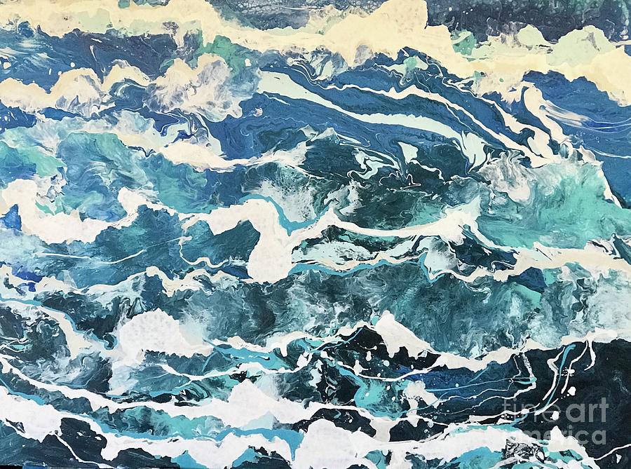 Mistical Waves Painting by Sherry Harradence