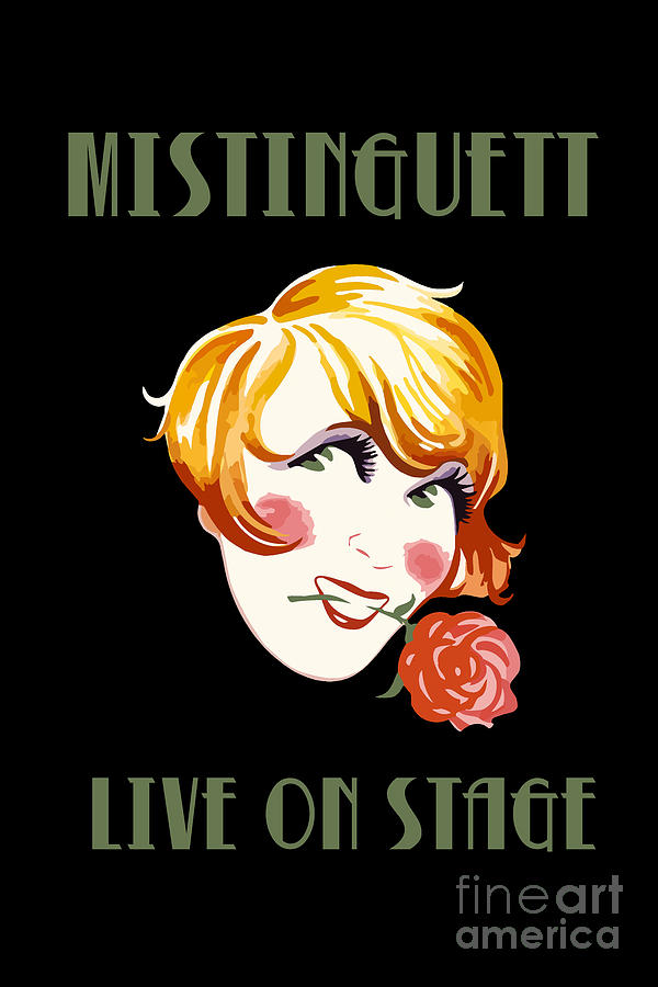 Mistinguett live on stage Drawing by Heidi De Leeuw
