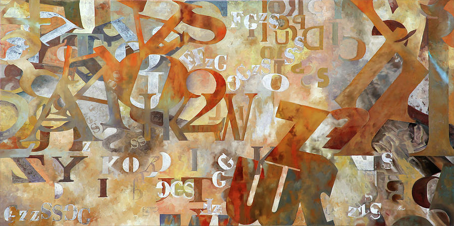 Abstract Painting - Misto Arancione by Guido Borelli