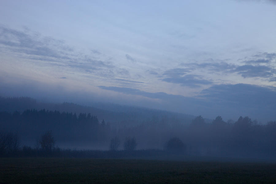Mists are rising from a meadow in autumn Photograph by Ulrich Kunst And Bettina Scheidulin
