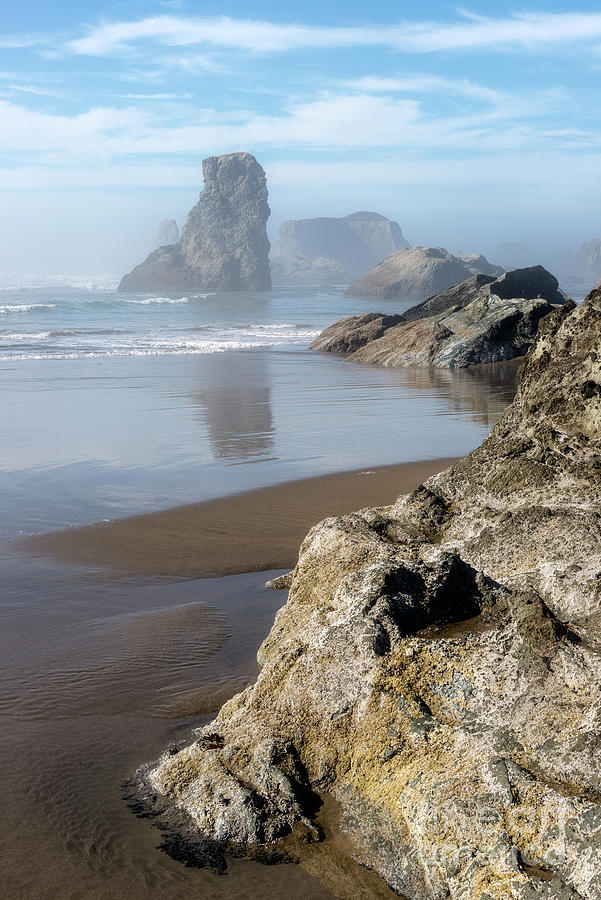 Misty Afternoon At Bandon Beach Photograph