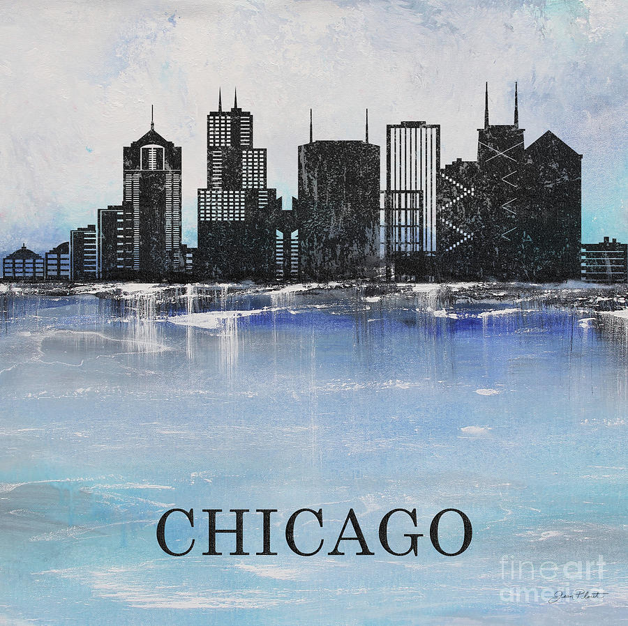 Misty Blue-Chicago Painting by Jean Plout