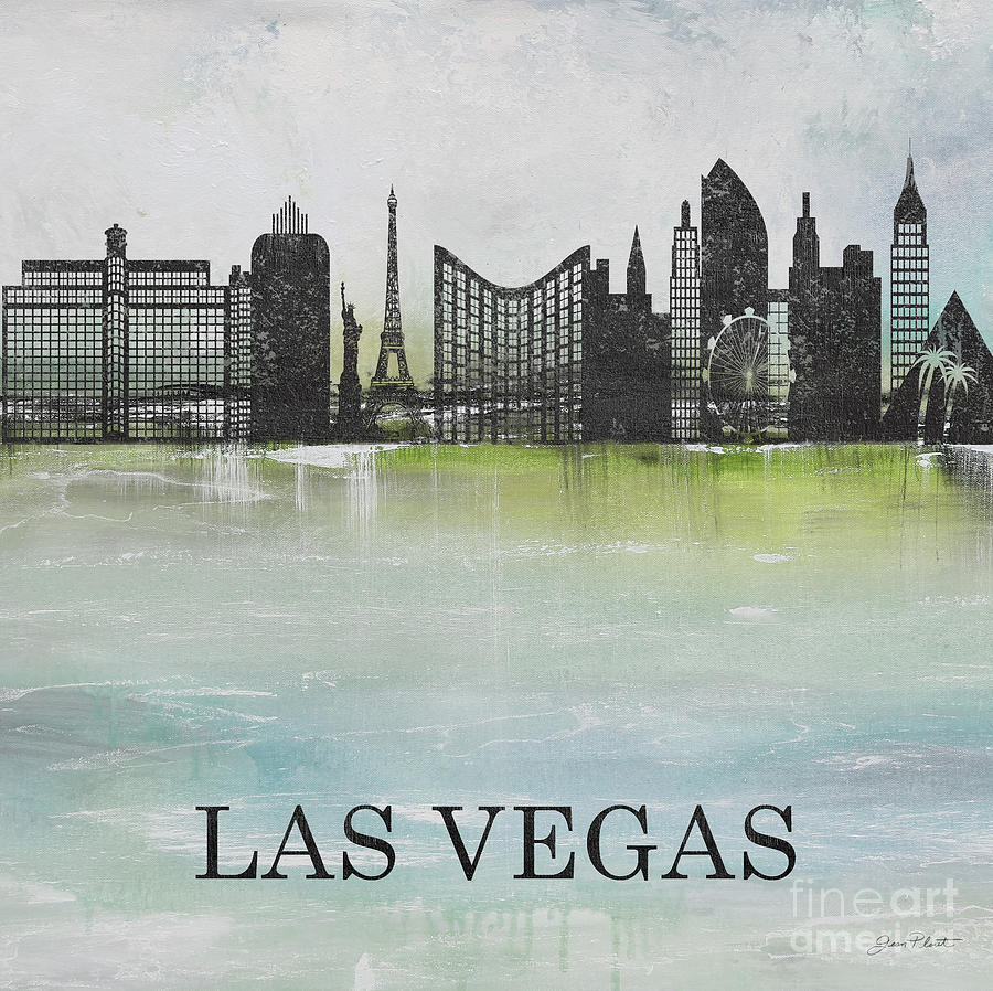 Misty Blue-Las Vegas Painting by Jean Plout