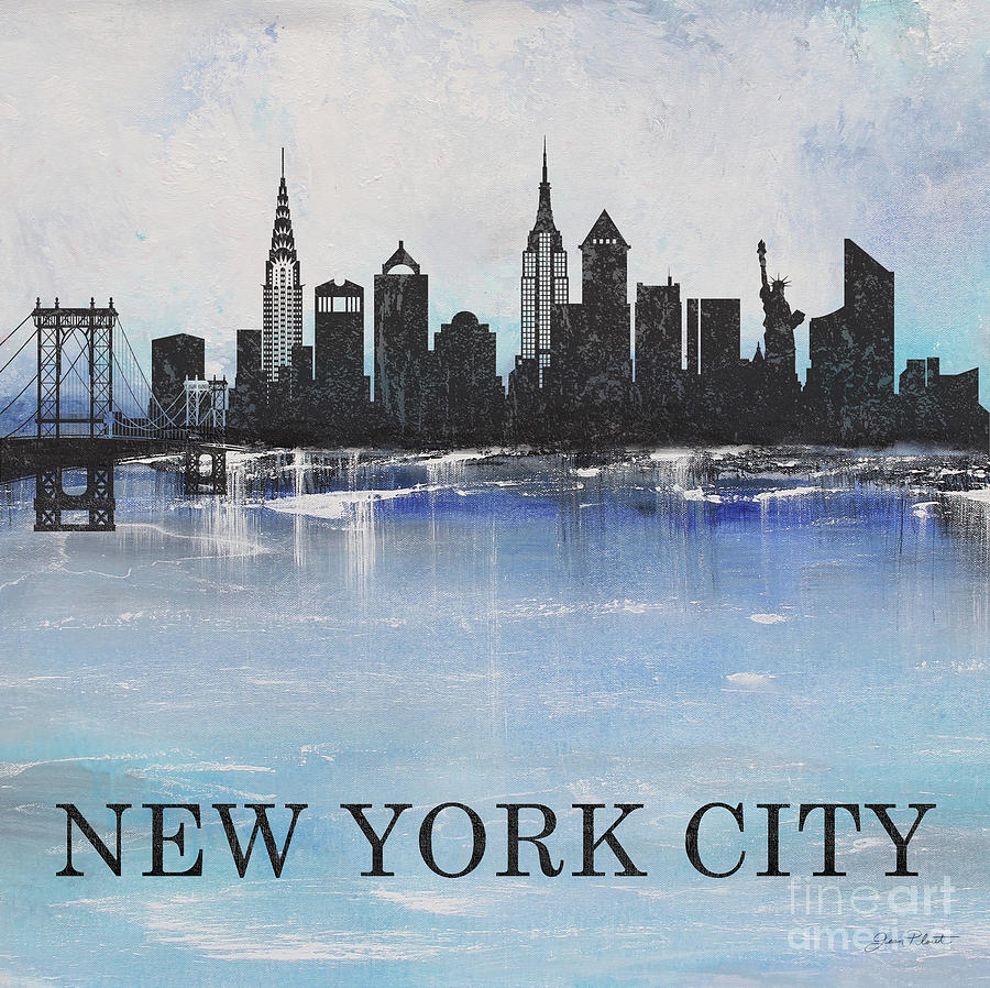 Misty Blue-New York Painting by Jean Plout