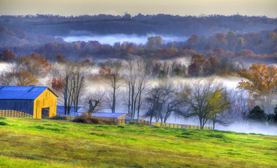 Misty Bluegrass Morning 2 Photograph by Sam Davis Johnson