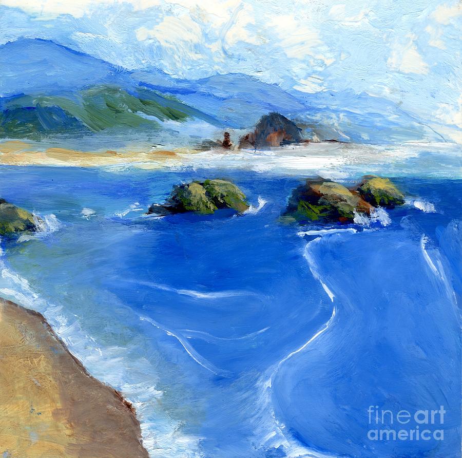Misty Bodega Bay Painting by Randy Sprout