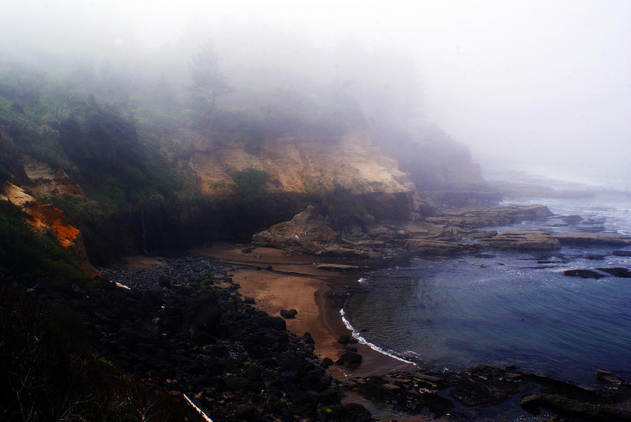 Misty Cove on Oregon Coast #1 Photograph by Ben Upham III
