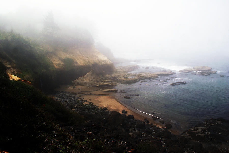 Misty Cove on Oregon Coast #2 Photograph by Ben Upham III