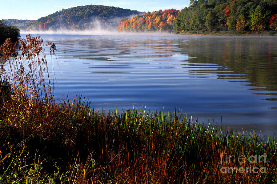Misty Fall Morning Big Ditch Lake Photograph by Thomas R Fletcher