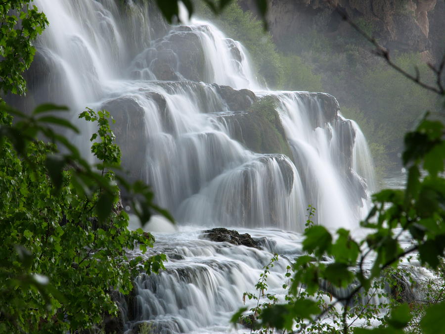 Waterfall Photograph - Misty Falls by DeeLon Merritt