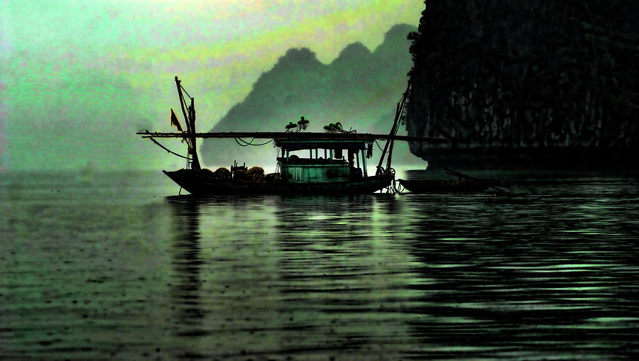 Misty Fishing boat Photograph by Chuck Kuhn - Fine Art America