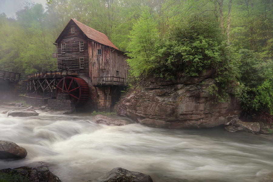 Misty Glade Creek Grist Mill Photograph by Lori Deiter