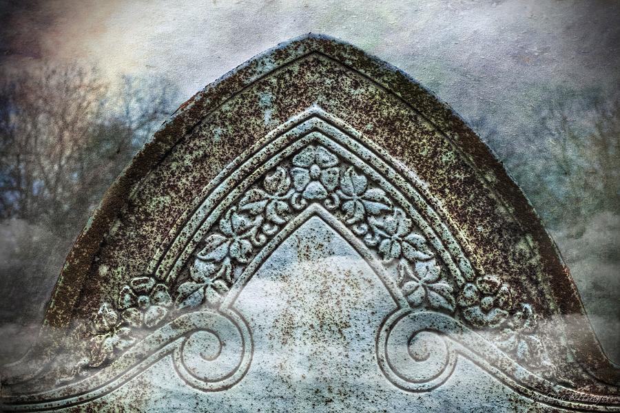 Misty Grave Victorian Headstone Photograph by Melissa Bittinger