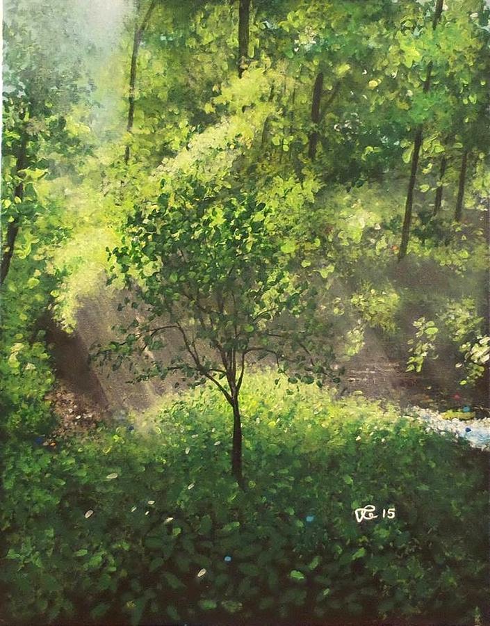 Misty Green Ravine Painting By Tom Greenslade - Fine Art America