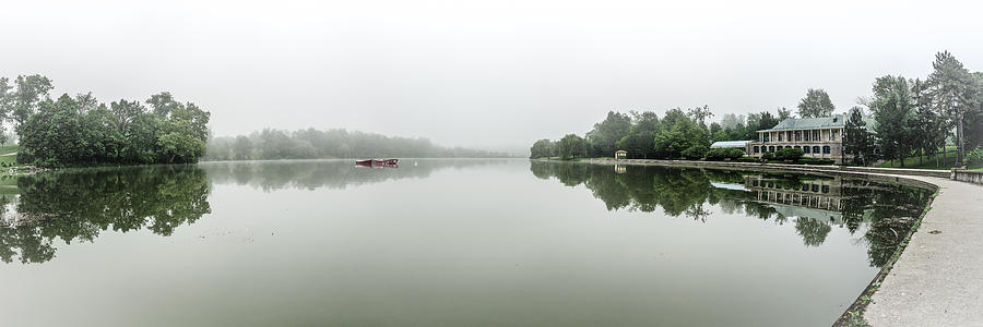 Misty Hoyt Lake Morning Photograph by Chris Bordeleau