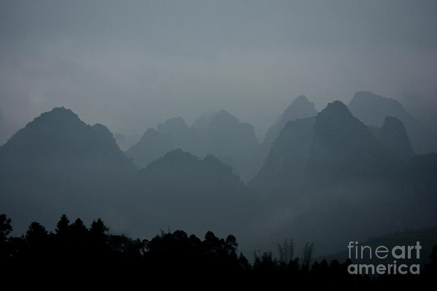 Misty Karst Landscape Photograph by Dant Fenolio