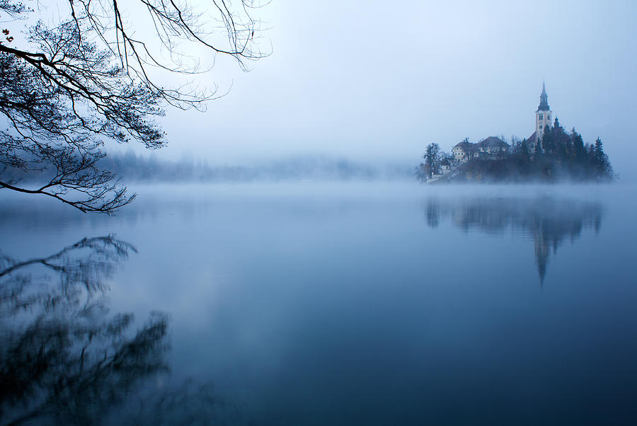 Misty Lake Bled Photograph by Ian Middleton