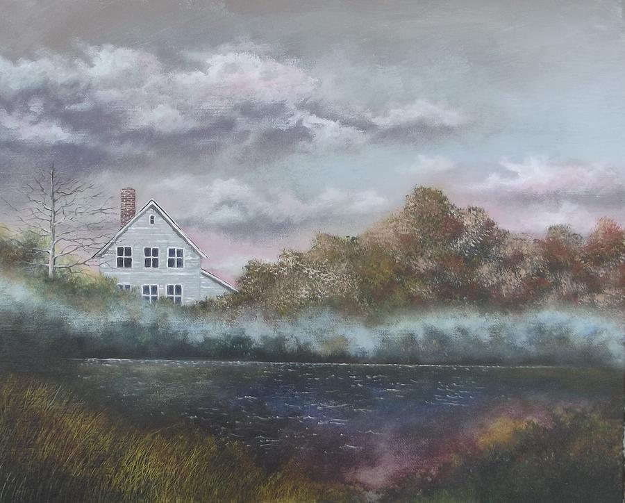 Misty Lake Painting By Brian Mickey