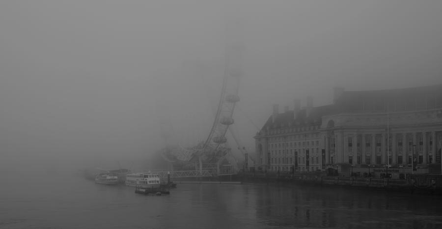 Misty London Eye Photograph by Maj Seda