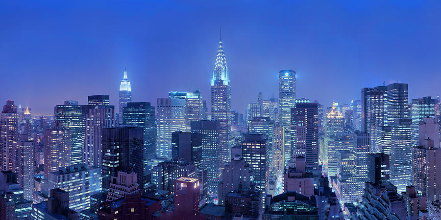 Misty Manhattan In Blues Photograph by Richard Lund