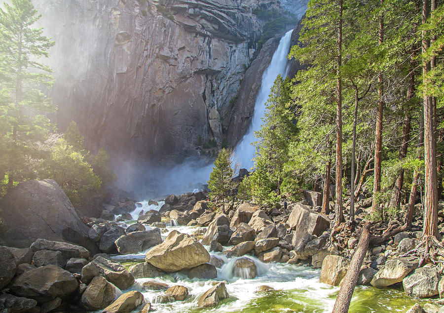 Yosemite National Park Photograph - Misty Moments at Yosemite Falls by Lynn Bauer