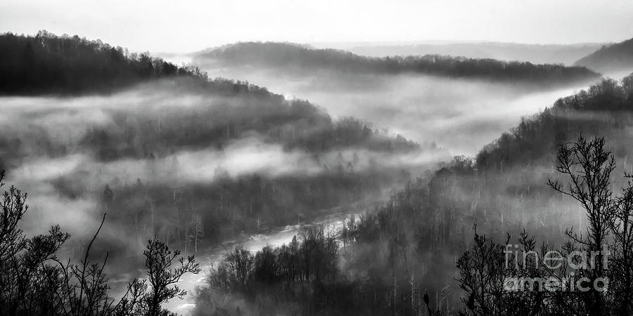 Misty Morning above Gauley River Photograph by Thomas R Fletcher