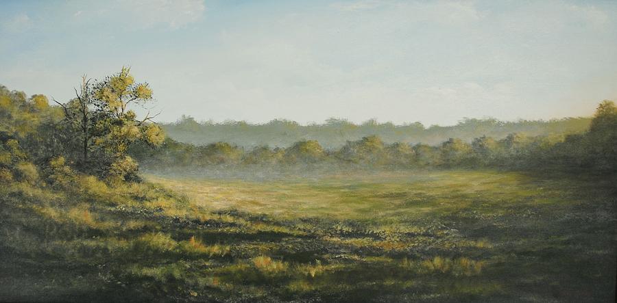 Misty Morning Painting by Alan Zawacki