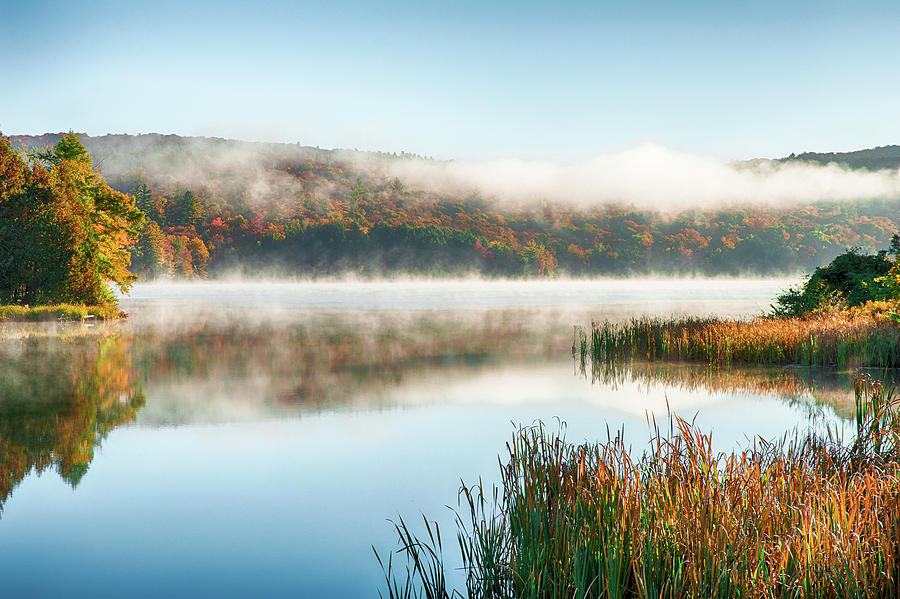 Misty Morning - Barnard Vermont Photograph by Jeff Folger