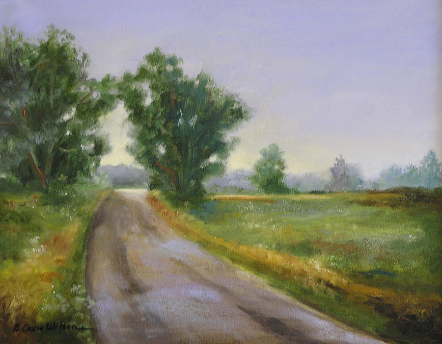 Misty Morning Painting by Barbara Couse Wilson