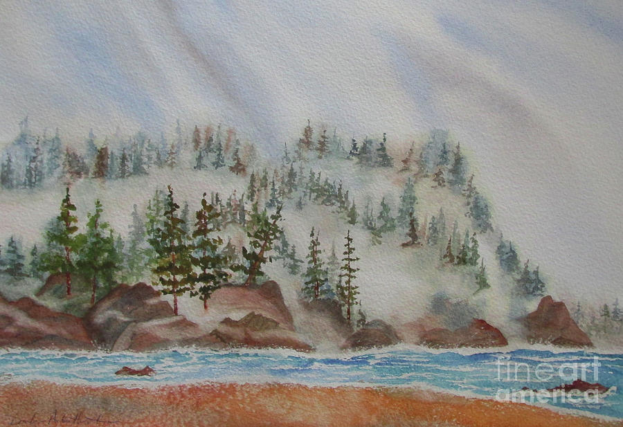 Misty Morning By The Sea Painting
