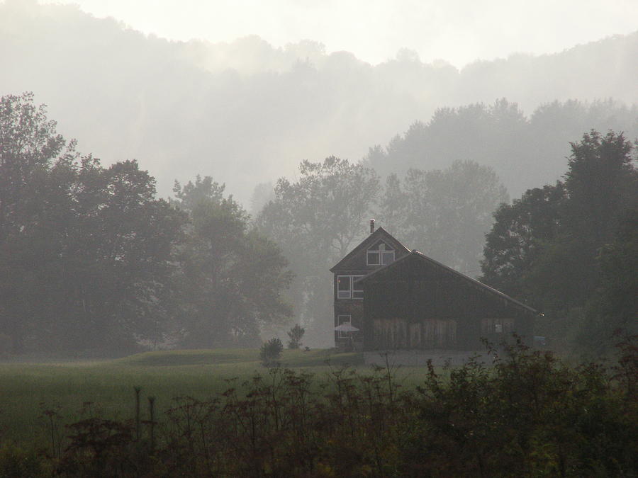 Misty Morning in Vermont Photograph by Nancy Griswold