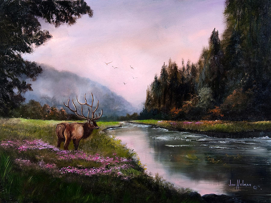 Misty Morning Painting by Jan Holman - Pixels