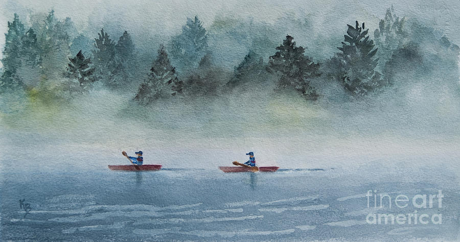Misty Morning Painting by Karen Fleschler