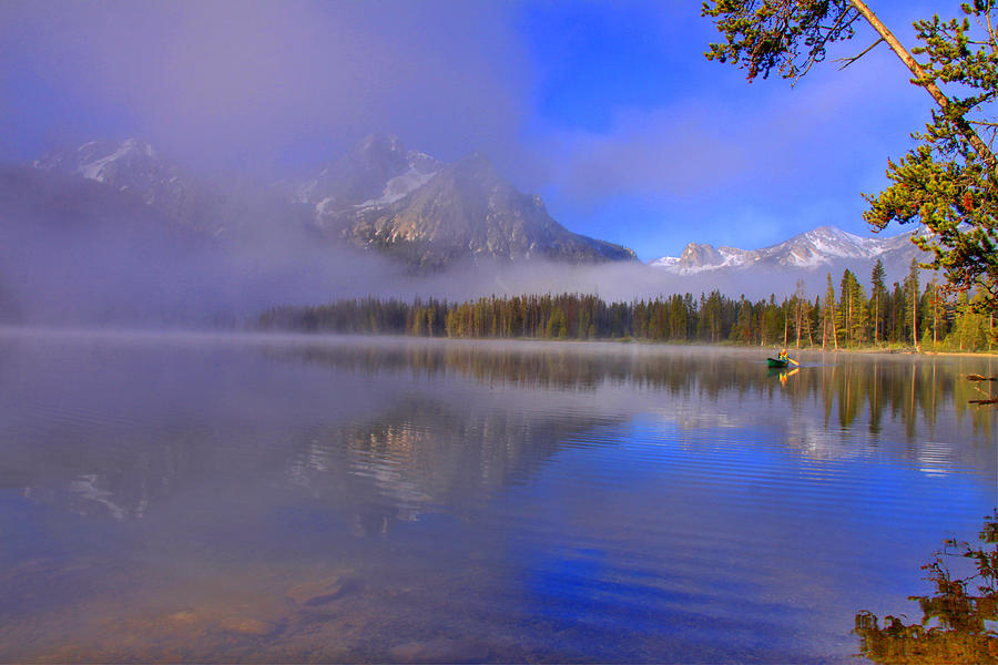 Misty Morning on a Canoe Photograph by Scott Mahon