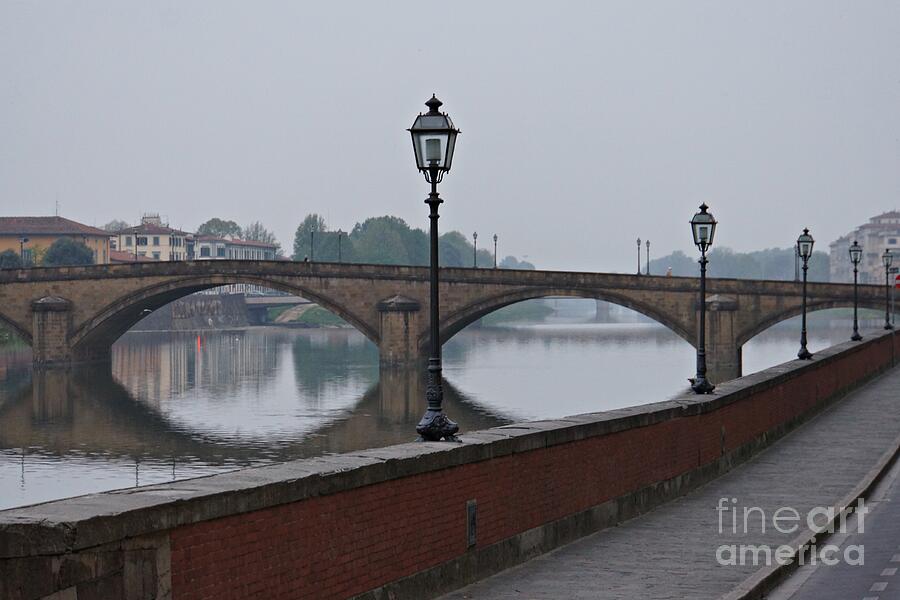 Misty Morning on the Arno Photograph by Patricia Strand