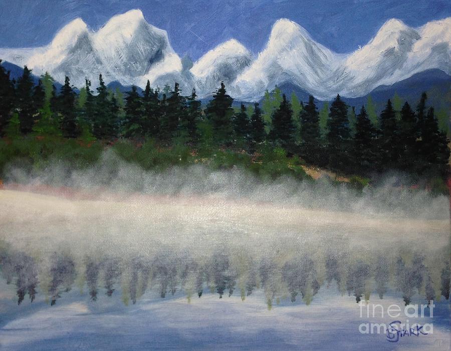 Misty Morning on the Mountain Painting by Barrie Stark