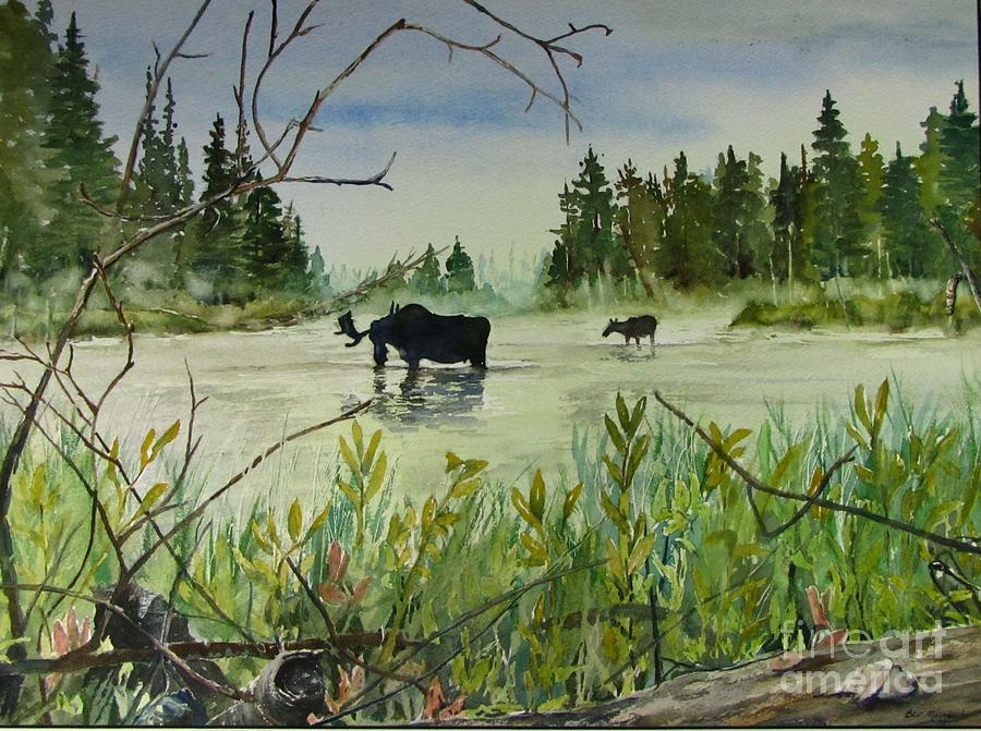 Misty morning surprise Painting by Bev Morgan