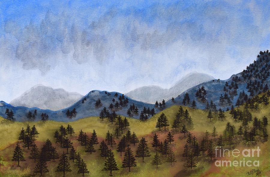 Misty Mountain Painting by Barrie Stark