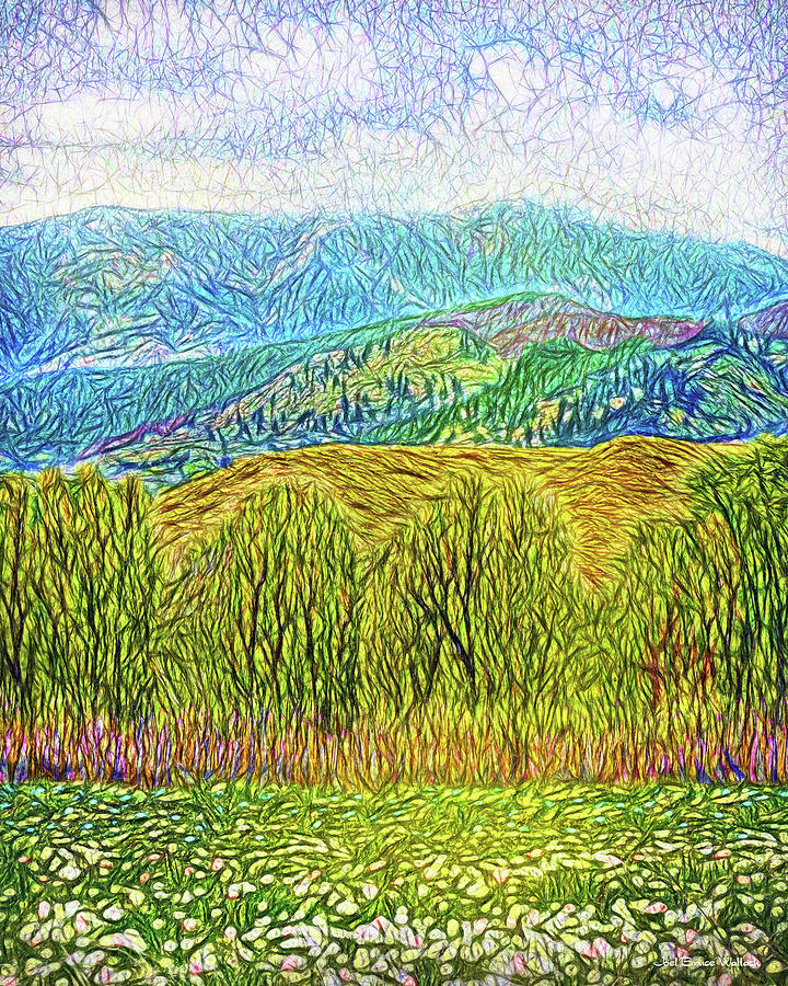 Misty Mountain Meadow Digital Art by Joel Bruce Wallach
