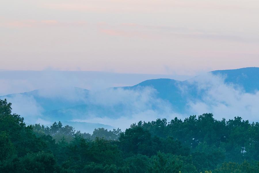 Misty Mountain Morning Photograph by Mary Ann Artz