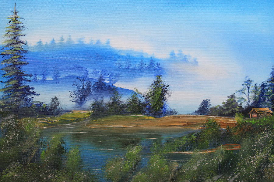 Misty Mountain Painting by Remegio Onia