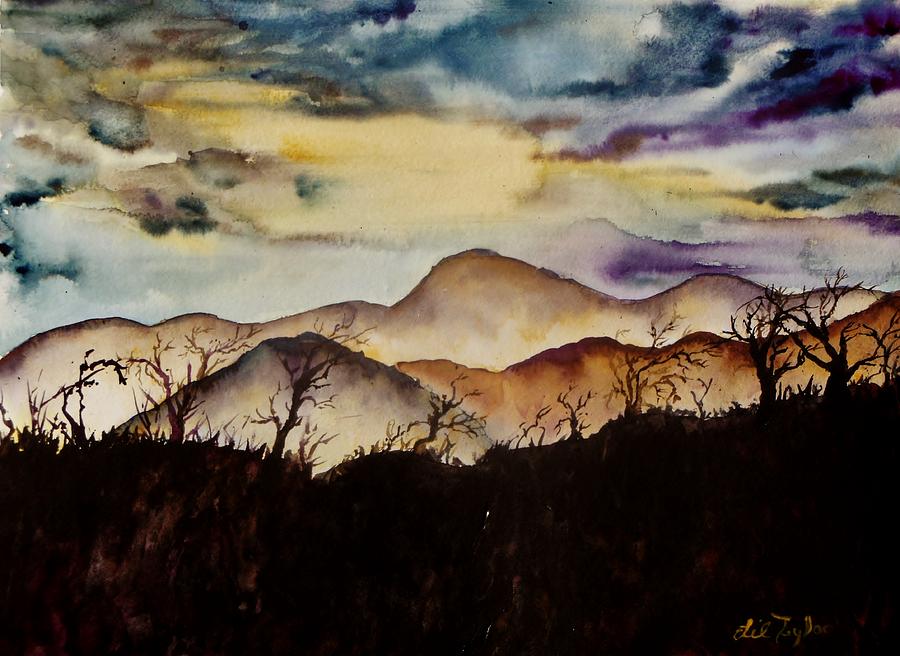 Misty Mountains Painting by Lil Taylor